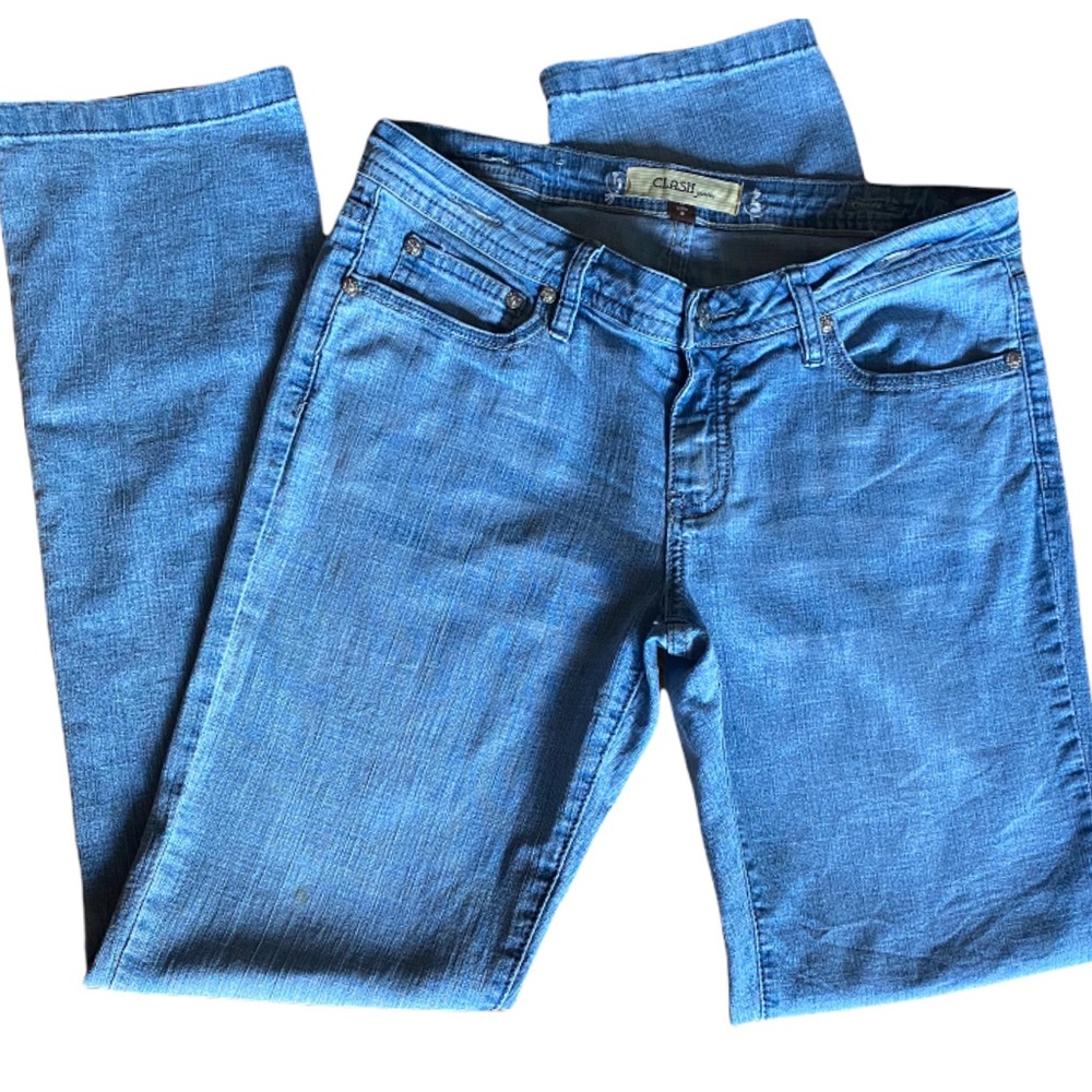 1990s Light Blue Wash Denim Jeans, Boot Cut/ Straight Leg Denim Pants,Blue Jeans